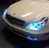Custom Mercedes CLS with blue light headlights