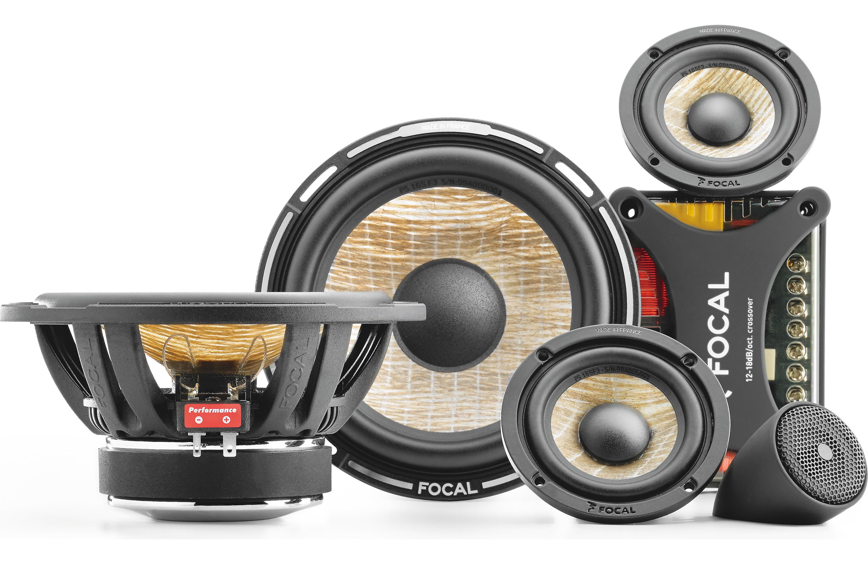 donor Wolkenkrabber Regelen Focal PS 165 F3 - FLAX CONE 6.5 Inch and 3 Inch 3-Way Component Kit -  Component car speaker systems - Custom Sounds & Tint