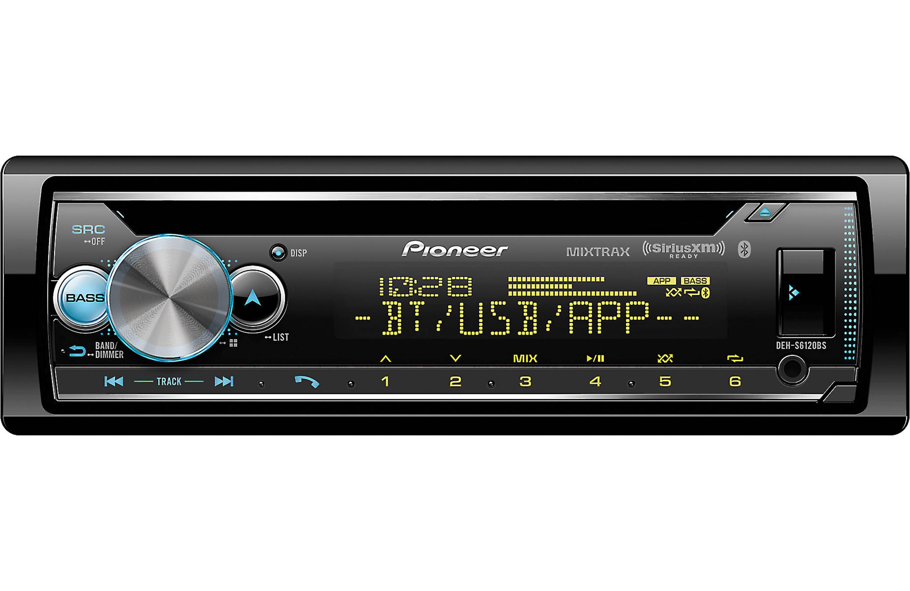 Pioneer DEHS6120 - Single Din Radio with Bluetooth - CD and digital media  receivers - Custom Sounds & Tint