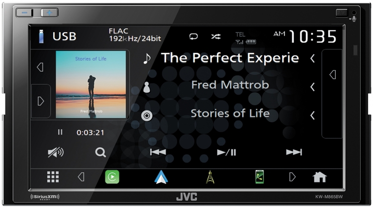 JVC KW-M875DBW 6,8' Doppel-DIN Media Receiver mit DAB+, Apple CarPlay &  Android Auto kabellos