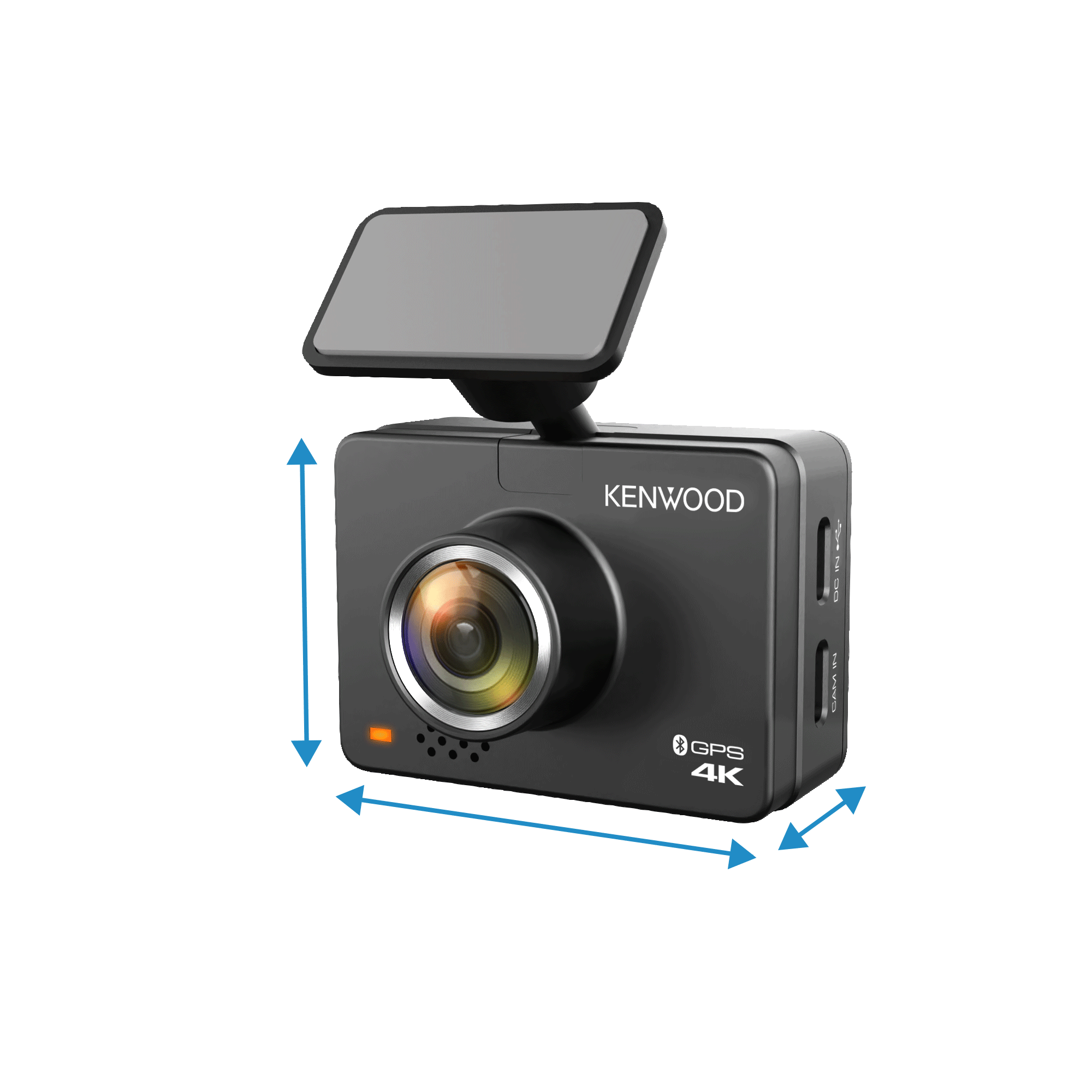 Kenwood DRV-A610WDP - Front & Rear Camera Package - Dash cams