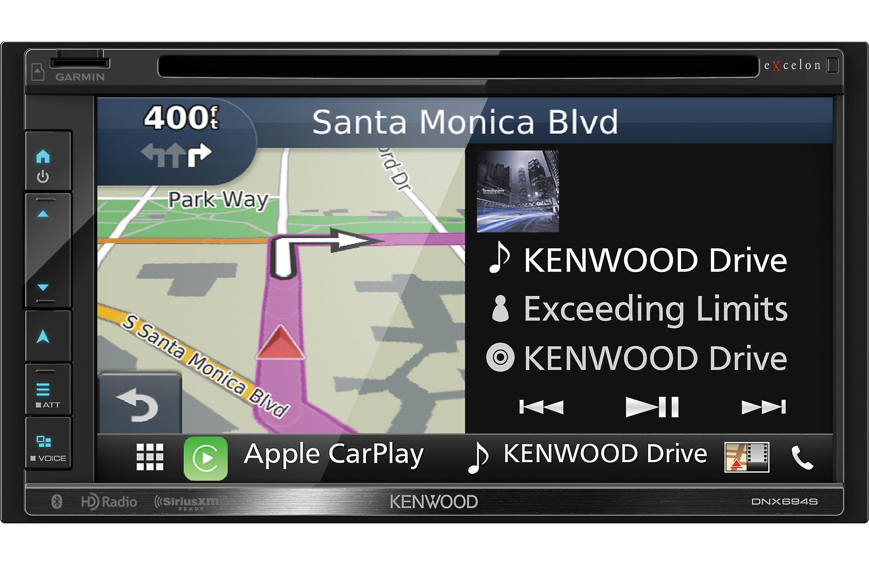 Mand Aanpassing teer Kenwood DNX694S - 2-Din AV Navigation System with Bluetooth and HD Radio -  GPS Navigation receivers - Custom Sounds & Tint